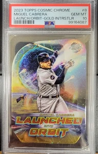 PSA 10 Miguel Cabrera 2023 Topps Cosmic Chrome Launch/Orbit Gold Interstlr 41/50 - Picture 1 of 3