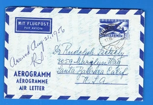 AEROGRAMA AUSTRIA - Avión, años 3,60, dirigido a EE. UU., 1956-# - Imagen 1 de 1