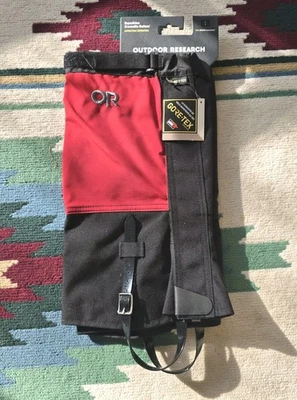 Outdoor Research Expedition Crocodiles Gaiter Chili/Black Red Small Ski Hike - Image 1 of 2