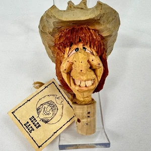 Chris Hammack Spit 'N' Whittle handgeschnitzter Flaschenverschluss aus Holz Helen Back - Bild 1 von 10