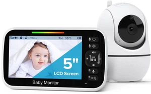 GoodBaby Babyphone mit Kamera und Audio - ohne WLAN, Fernbedienung Schwenk-Neige-Zoom, - Bild 1 von 7