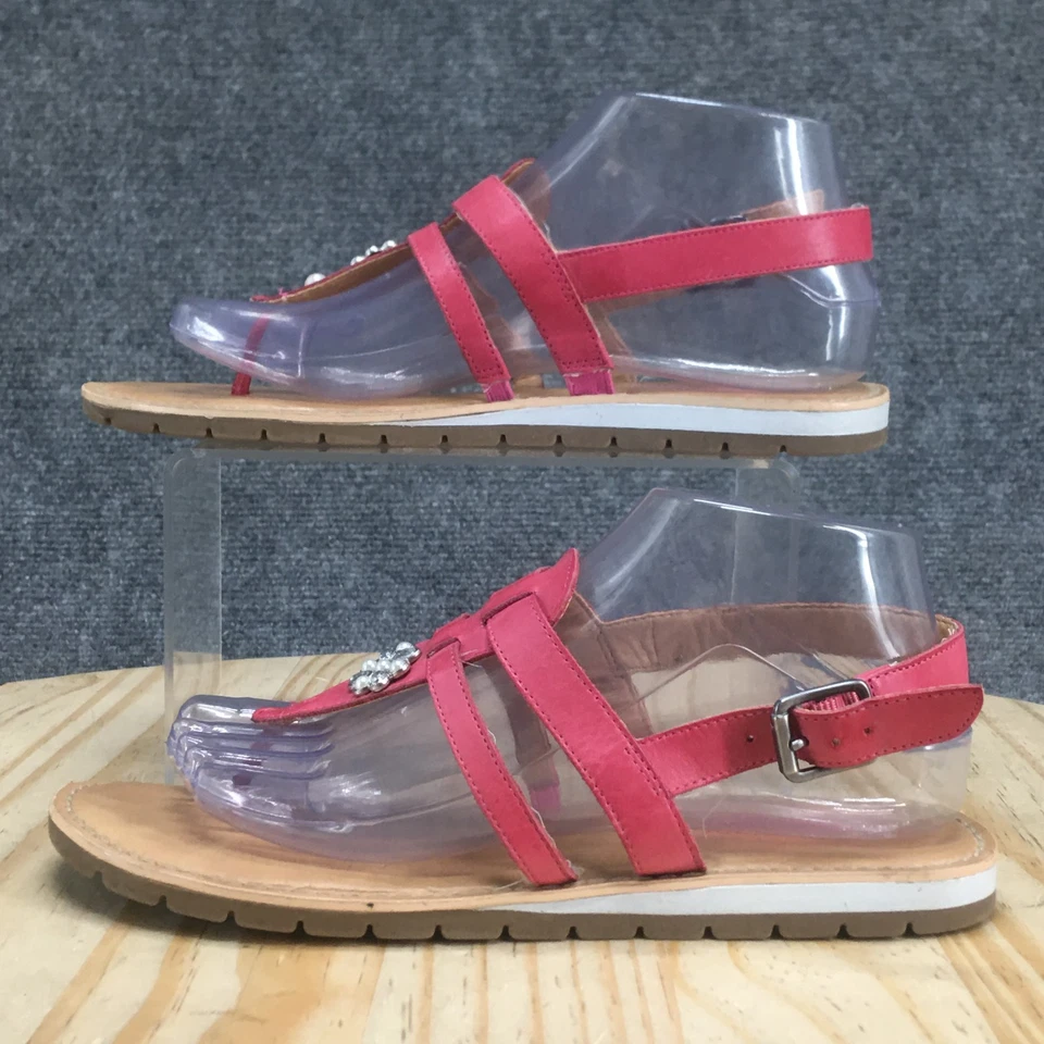 Sandalias Naturalizer Mujer 8M Alka Cordones Cuero Rosa Puntera Cómodas Planas Foto 1 de 4