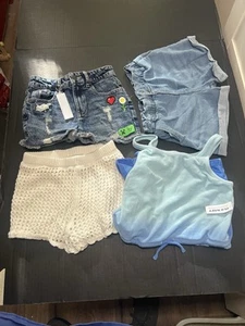 Mixed Lot Of Girls Shorts Sz 6-7 - Picture 1 of 13