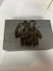 Slasher Horror Movie Laser Engraved Wooden Keepsake Box 8.3 in x 5.2 in X 3.5 in - Picture 1 of 8