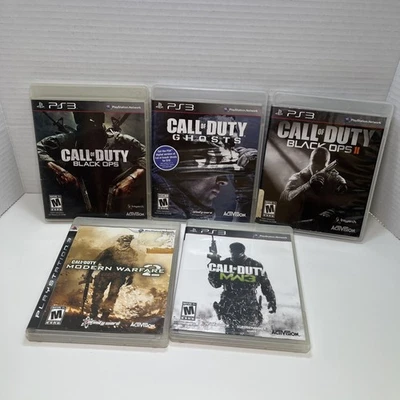 Lote de 5 juegos de Call of Duty PS3 - Black Ops 1 y 2, Modern Warfare 2 y 3, Ghosts Foto 1 de 4