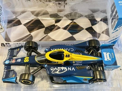 JIMMIE JOHNSON SIGNED 2021 GREENLIGHT CARVANA INDY CAR 1/18th SCALE!!!!! - Image 1 of 4
