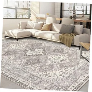 Washable Area Rug 10x13 for Living Room - Non Slip Large Chenille Carpet for - Picture 1 of 8