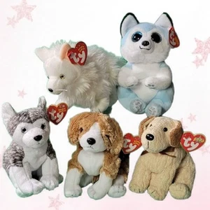 🐺 Lot of TY DOGS - Beanie BABIES & BELLIES - MWMT'S - Picture 1 of 7