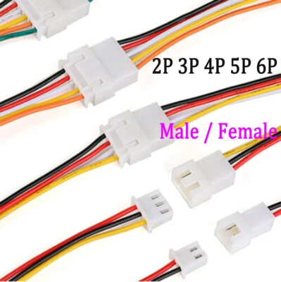 XH2.54mm 2/3/4/5/6 Pin 20cm Terminal Wire Cable Connector Male/Female Plug 26AWG - Image 1 of 4