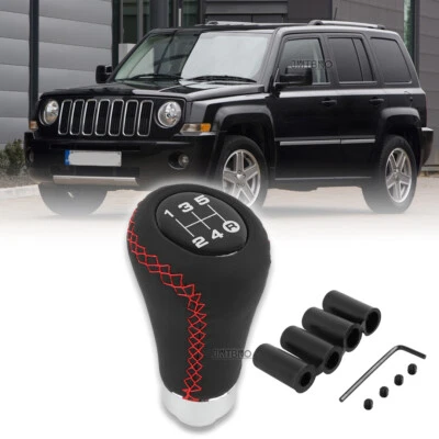 Shift Knob 5 Speed Manual Stick Handle Gear Shifter PU Leather For Jeep Patriot  - Image 1 of 4