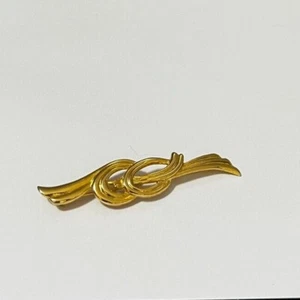 Goldfarbene Brosche Anstecknadel mit Schleife - Bild 1 von 5