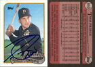 Tom Prince Signed 1989 Topps #453 Card Pittsburgh Pirates Auto AU