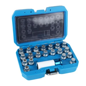 Wheel Lock Lugnut Anti-theft Lug Nut Screw Removal Key Socket Set Tool for BMW - Picture 1 of 9