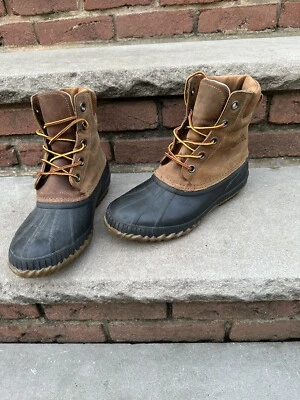 Botas de pato de cuero Sorel para hombre talla 8 marrón encaje a prueba de agua Foto 1 de 4