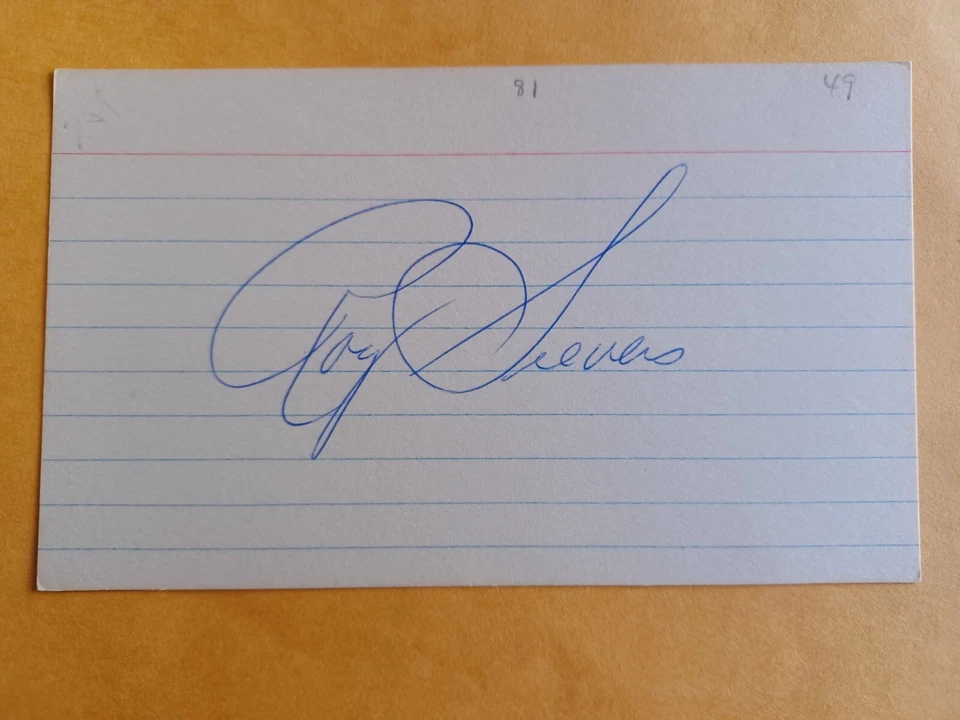 Roy Sievers (d. 2017) Signed Index Card - Browns, Senators, White Sox, Phillies - Image 1 of 1