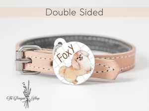 Dog Tags Personalised Name Pekingese Double sided Waterproof Pet ID Tag Keyring - Picture 1 of 4