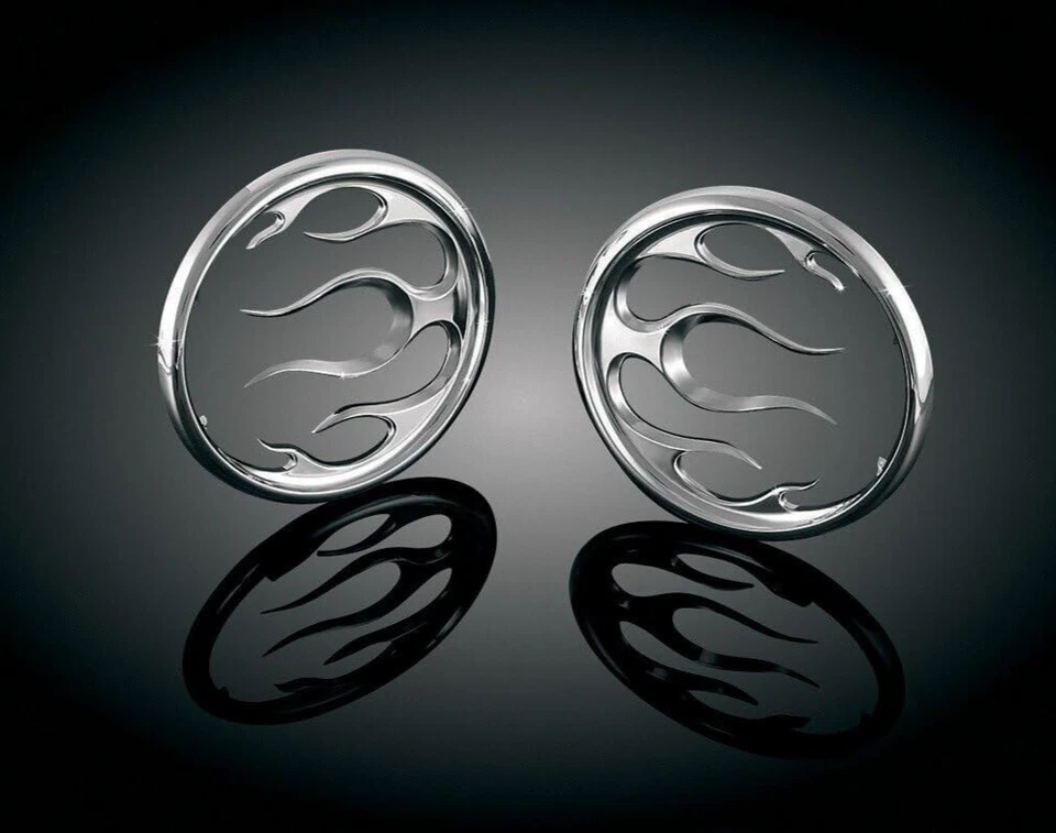 Carenado frontal Kuryakyn cromado zombi parrillas parrillas llamas 3788 touring Foto 1 de 1