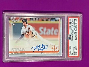 MYLES STRAW 2019 TOPPS CHROME AUTO RC Rookie #RAMS PSA 10 GEM MINT