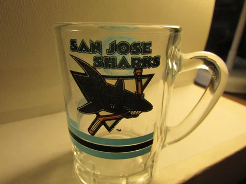 San Jose Sharks -NHL- 2oz. Mini Mug Shot Glass w/ handle- new Cover