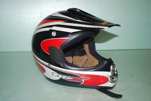 KBC TK-X MOTORCROSS HELMET SIZE LARGE RED TRIM NEEDS TO BE GLUED BACK DOWN - Picture 1 of 5