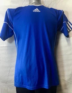 Adidas Climalite Tee Performance T-Shirt Men's Small Blue with White Stripes #5 - Picture 1 of 5