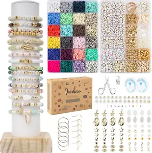 Bracelet Making Kit, 7200 Pcs Clay Beads, 24 Colors Polymer Clay Beads for Brace - Picture 1 of 12