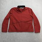 Womens IZOD XFG Red Windbreaker Jacket Full Zip 100% Polyester Rain Ladies XL