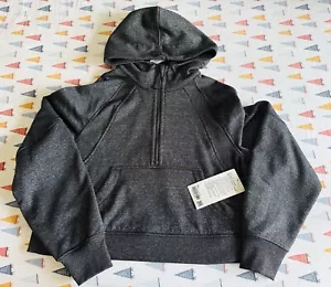 Felpa con cappuccio mezza zip Lululemon Scuba oversize nuova con etichetta M/L nera argento scintilla rara - Foto 1 di 6