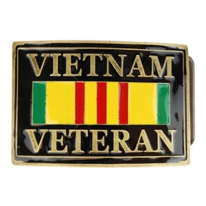 Made in USA, Vietnam War Veteran Metal Belt Buckle - FREE SHIPPING - Picture 1 of 5
