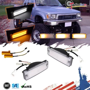 1 par de luces LED intermitentes DRL para Toyota 4Runner 1984-88 y camioneta lente transparente - Imagen 1 de 12