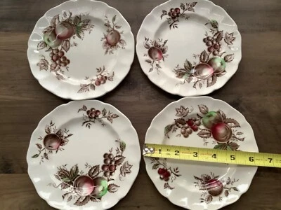 Vintage Johnson Bros Harvest Time 6.25” Dessert Plates Set of 4 England - Image 1 of 4