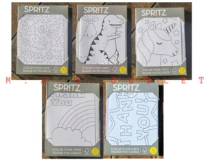 Spritz DIY Notecard Kit: 10 Blank Notecards with Envelopes for Creative Coloring - Picture 1 of 6