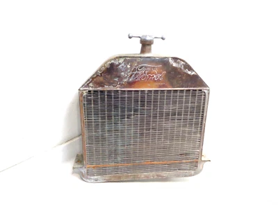 1910 1911 1912 1913 1914 年 1915 年福特 T 型黄铜标志收音机/格里尔带 CAP 原装 — 第 1/4 张图片