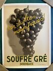 Original Vintage 1930's Soufre Gr Bordeaux Wine Poster by Leon Dupin, On Linen