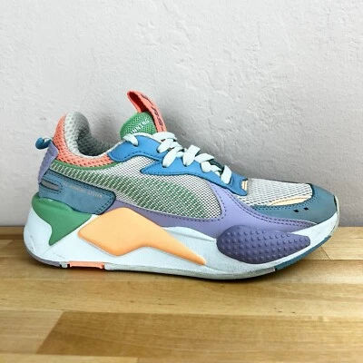 PUMA RS-X Toys Bonnie Blue Multicolor Sneakers Shoes 90s Women's Size 6.5 FLAWS - Image 1 of 4