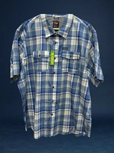 Wrangler 2 Pocket Utility Shirt, Regular Fit, S/S, UPF 30, Flex, Size 2XL NWT - Picture 1 of 4