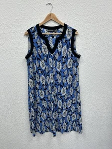Nina Leonard Size L Dress Floral Sleeveless Summer Holiday Knee Length New - Picture 1 of 10
