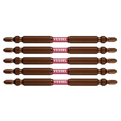 VESSEL SDT5P2110 Slim Double-Torsion Phillips #2 x110mm Double-Ended Bit 5pcs - Image 1 of 4