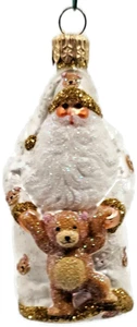 Patricia Breen Teddys First Step Peal Santa Claus Bear Christmas Tree Ornament - Picture 1 of 11