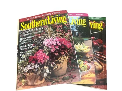 Southern Living Magazines Lot of 3 1998 Recipes House Plans Decorating Travel Foto 1 de 4