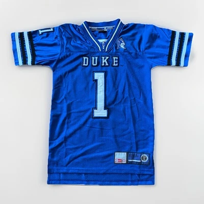 COLOSSEUM DUKE BLUE DEVILS #1 FOOTBALL JERSEY YOUTH MEDIUM STITCHED - Image 1 of 4
