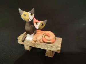 Rosina Wachtmeister Katzen auf der Bank ,, Bella vista ,, Firma Goebel - Bild 1 von 5