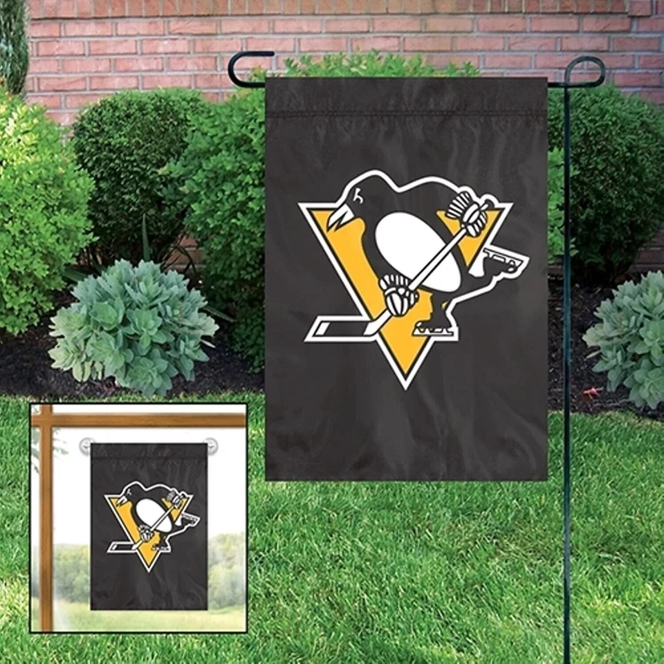 Bandera de jardín premium Pittsburgh Penguins, bordada, 10x15 pulgadas Foto 1 de 1