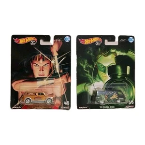 2018 Hot Wheels 1 DC Comics Wonder 67 Austin Mini Van & 1 Green Lantern 66 Dodge - Picture 1 of 5