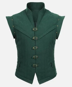 IN STOCK Tangled Flynn Rider Prince Cosplay Costume Outfit Green Vest Halloween - Picture 1 of 5