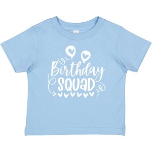 Inktastic Birthday Squad Cute Balloons And Hearts Baby T-Shirt Birthdays Party - Picture 1 of 7