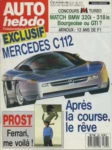 AUTO HEBDO n°703 22/11/1989 BMW 320i BMW318is Mercedes C112 - Imagen 1 de 1