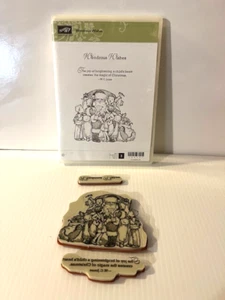 Stampin Up “Wondrous Wishes” Stamp Set Of 3 Santa Children Christmas Presents - Picture 1 of 2