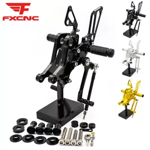 For Ducati Monster 696 796 1100 CNC Rearset Footrest Footpegs Rear Set Foot Pegs - Picture 1 of 7