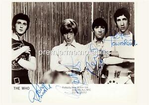 THE WHO ROGER DALTREY KEITH MOON PETE TOWNSEND ENTWISTLE SIGNED (PRINTED) PRINT